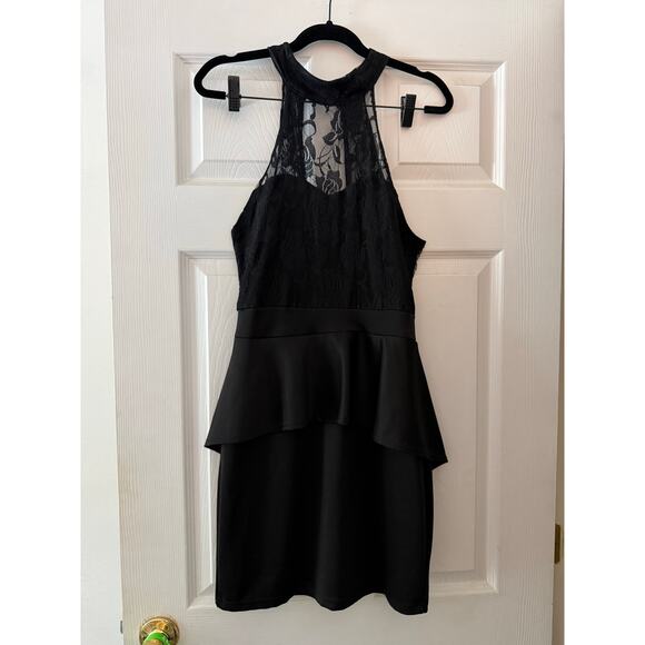 Cute black Lace Sleeveless Dress Size - Picture 3 of 6
